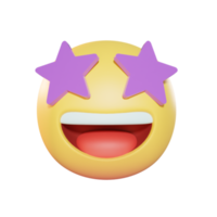 illustration 3d d'emoji frappé par une étoile png