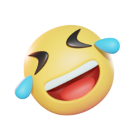 rolando no chão rindo emoji ilustração 3d