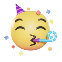 festande ansikte emoji 3d illustration png