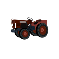 brown tractor on transparent background png