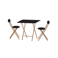 mesa y silla sobre fondo transparente png