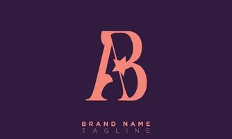 Alphabet letters Initials monogram logo AB, BA, A and B vector