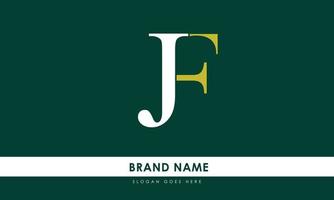 Alphabet letters Initials monogram logo JF, FJ, J and F vector