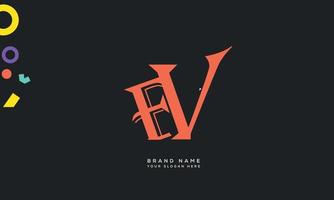 Alphabet letters Initials monogram logo EV, VE, E and V vector