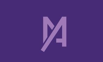 alfabeto letras iniciales monograma logo ma, am, m y a vector