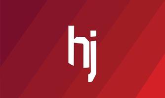 alfabeto letras iniciales monograma logo hj, jh, h y j vector