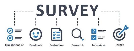 Survey icon - vector illustration . Survey, questionnaire, Feedback, Review, customer satisfaction, infographic, template, presentation, concept, banner, pictogram, icon set, icons .