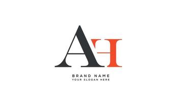 Alphabet letters Initials Monogram logo AH, HA, A and H vector