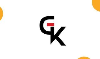 Alphabet letters Initials Monogram logo GK, KG, G and K vector