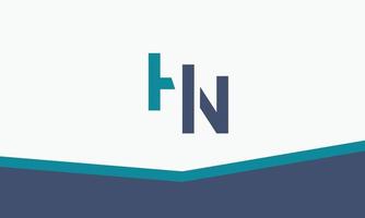 alfabeto letras iniciales monograma logo hn, nh, h y n vector