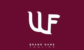 Alphabet letters Initials monogram logo WF, FW, W and F vector