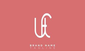 Alphabet letters Initials monogram logo UF, FU, U and F vector