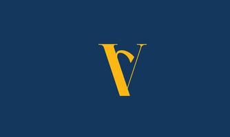 alfabeto letras iniciales monograma logo rv, vr, r y v vector