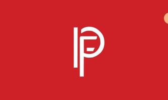 Alphabet letters Initials monogram logo PF, FP, P and F vector