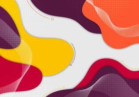 Abstract vivid style colors design decorative artwork template. Overlapping artwork style with halftone background. vector