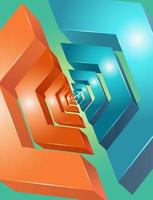 3D vector abstract geometric background design