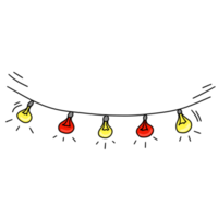 Garland with light bulbs png