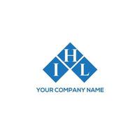 IHL letter logo design on WHITE background. IHL creative initials letter logo concept. IHL letter design. vector