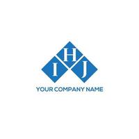 IHJ letter logo design on WHITE background. IHJ creative initials letter logo concept. IHJ letter design. vector