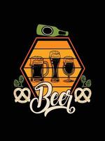 Beer typography vector lettering illustration vintage t shirt design for print