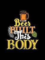 Beer typography vector lettering illustration vintage t shirt design for print