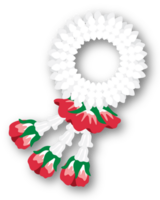 file png di ghirlanda di fiori bianchi