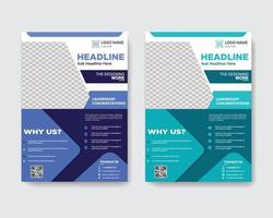 Modern business flyer, brochure Layout template in a4 size vector illustration. Easy to use and edit