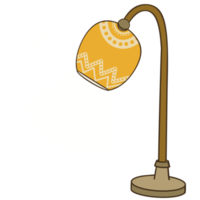 lámpara de mesa con purpurina dorada png