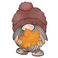 aquarelle gnome automne png