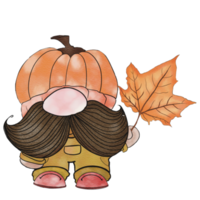 aquarelle gnome automne png