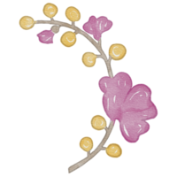 blomma akvarell element clipart png