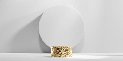 Abstract White Podium Platform For Product Display Showcase 3D Rendering photo