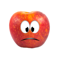 Funny red apple character png