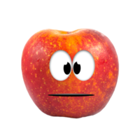 Funny red apple character png