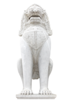sculpture antique de lion gardien