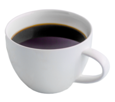 White coffee cup with black coffee png