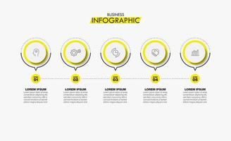 presentación plantilla de infografía empresarial vector