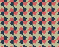 Geometric abstract seamless pattern, with blue and red retro color combination. Background vector