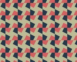 Geometric abstract seamless pattern, with blue and red retro color combination. Background vector