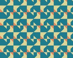 Geometric abstract seamless pattern, with retro color combination. Background vector