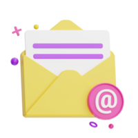 e-mail illustration 3d png