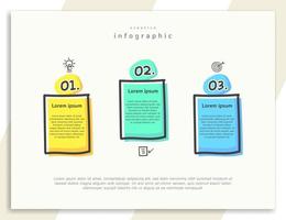 Creative minimalist infographic template with icons vector