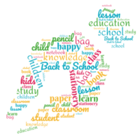 de volta às aulas arte da palavra em forma de caneta png