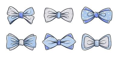 Tie bow color doodle sketch vector