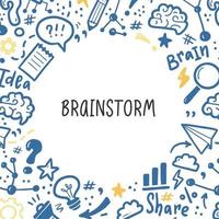 Hand drawn banners template of brainstorm vector