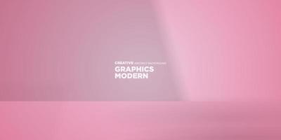 Empty pink studio table room and light backgound. shadow overlay .product display with copy space for display of content design.Banner for advertise product on website.Eps10 vector