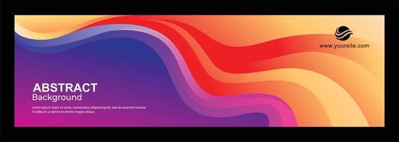 Abstract banner wavy banner design vector