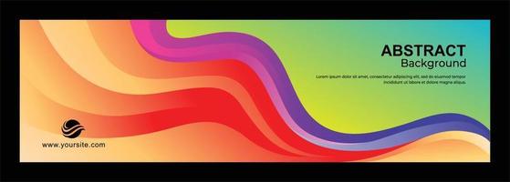 Abstract banner wavy design template vector