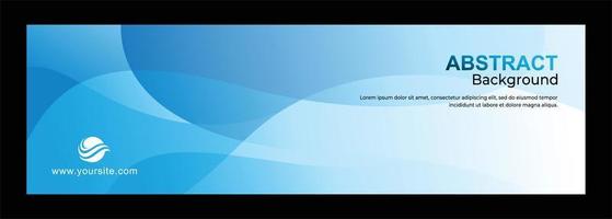 Abstract banner blue color wavy banner design vector