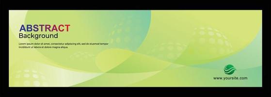 Abstract green wavy banner background design vector
